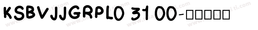 KSBVJJGRPL0 31 00字体转换